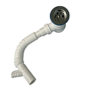 Сифон для умивальника 65мм діаметром з гнучкою трубою 32мм труба TPTS-1410 з відводом під посудомийну машину, фото 4