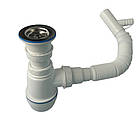 Сифон для умивальника 65мм діаметром з гнучкою трубою 32мм труба TPTS-1410 з відводом під посудомийну машину, фото 7