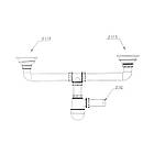 Сифон для подвійної кухонної мийки 115мм діаметром TPTS-6130 з трубою 32мм труба, фото 3