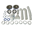 Сифон для подвійної кухонної мийки 115мм діаметром TPTS-6130 з трубою 32мм труба, фото 6