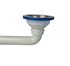 Сифон для подвійної кухонної мийки 115мм діаметром TPTS-6130 з трубою 32мм труба, фото 8