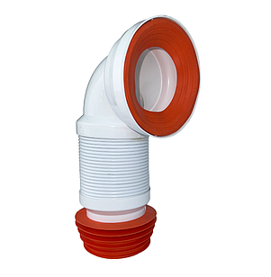 Гофра для унітазу кутова 45см 85-120мм, Ø100 труба TPTК-DR 40