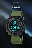 Спортивний електронний водонепроникний годинник Skmei 2082BKWT Black-White, фото 7