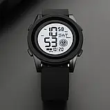 Спортивний електронний водонепроникний годинник Skmei 2082BKWT Black-White, фото 5