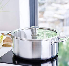 Кастрюля з кришкою KitchenAid MSS CC003259-001 20 см 3.1 л срібляста