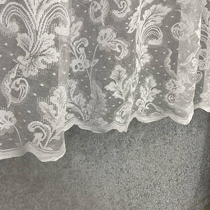 Тюль жаккард коротка №166 1,80 м для кухні, віранди, коридору на відріз, фото 4