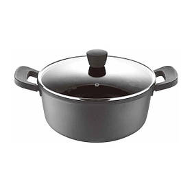Каструля з кришкою Bergner Retro BG-30738-NP 24 см 4.1 л чорна