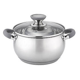 Каструля з кришкою Bohmann BH-2315-16-grey 1.8 л 16 см сіра