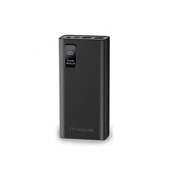 УМБ Повербанк Power Bank TITANUM 728s 30000mah 22.5w black (чорний)