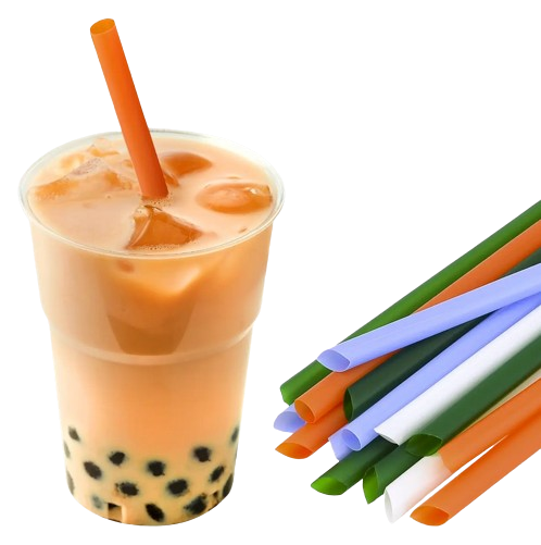 Трубочка фреш BUBBLE TEA кольорова (1,2*20см) 200шт/уп