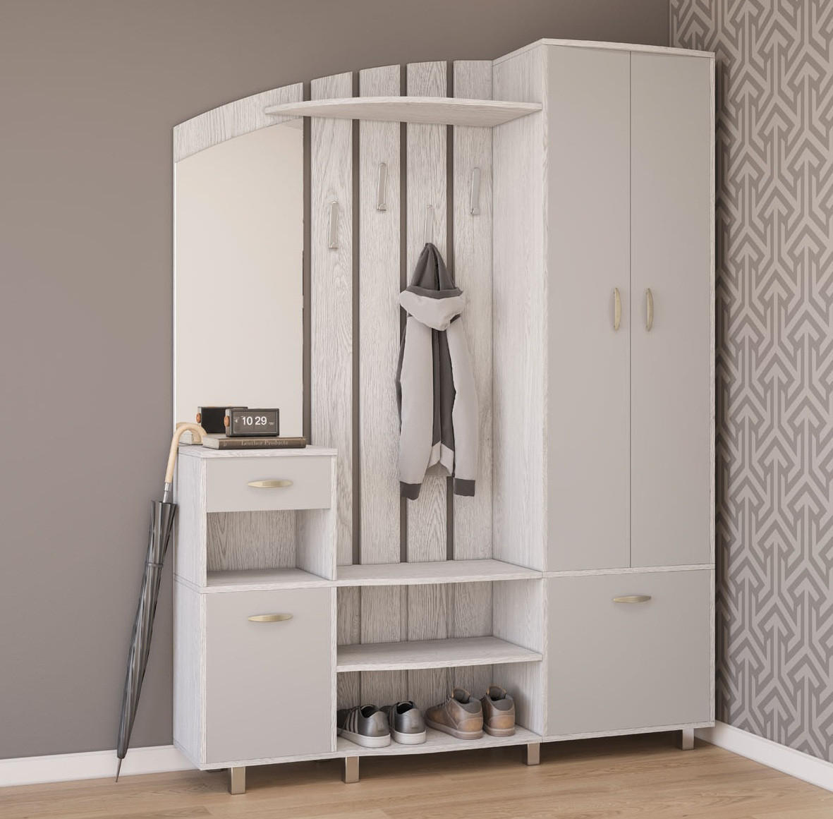 Передпокій Кароліна артвуд світлий/попелястий, фото 1