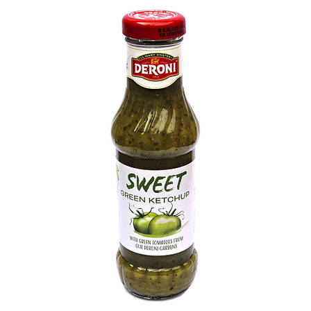 Кетчуп солодкий зелений 320 грам Deroni Sweet Green Ketchup Болгарія, фото 1