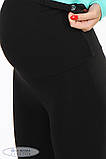 Лосини для вагітних Berta 12.46.041, з теплого трикотажу з начосом, чорні, фото 2
