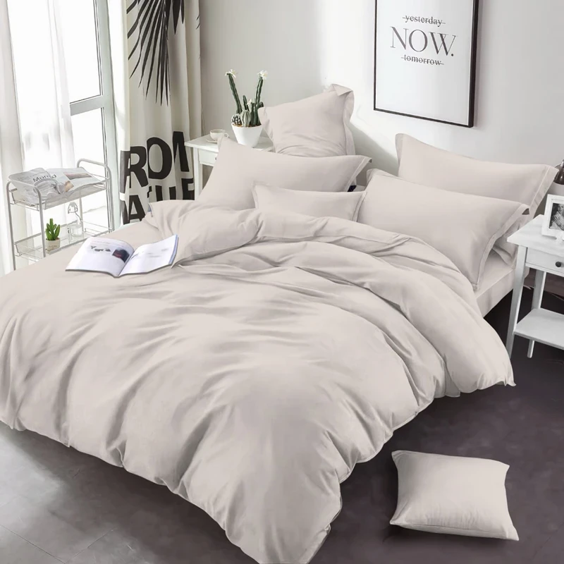 Тканина для пошиття постільної білизни 220 см кремова бежева  Бязь Gold Lux однотонна, рулон 50м, Пакистан