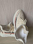 Кросівки жіночі світло-бежеві текстиль, розмір 42, фото 4
