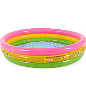 Дитячий надувний басейн з надувним дном Intex 57422 «Веселка», 147 х 33 см