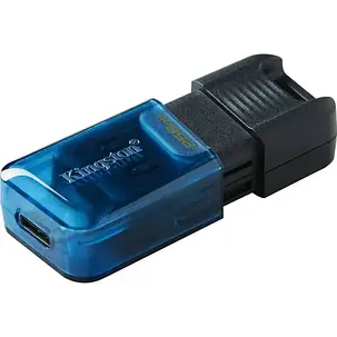 USB Flash 256GB 3.2 Kingston DT80M Type-C black/blue, фото 3