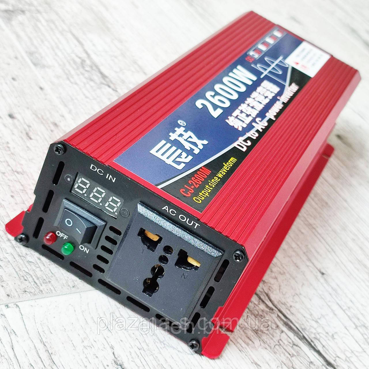 Інвертор 12V -  220V чиста синусоїда, 2600 ватт, фото 1