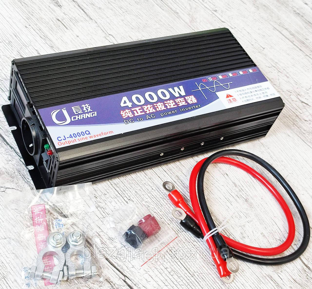 Інвертор 12V -  220V чиста синусоїда, 4000 ватт, фото 1
