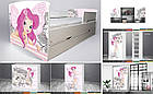 Ліжко для дівчинки Фея Бажань, дитячі меблі King Queen, фото 6