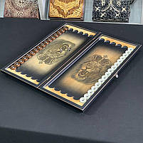 Нарди дерев'яні подарункові Лев 50×23 см довгі нарди, фото 6