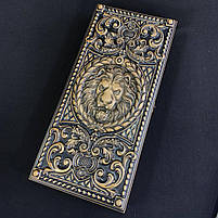 Нарди дерев'яні подарункові Лев 50×23 см довгі нарди, фото 5