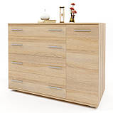 Комод для спальні К-3 Еверест телескопи Венге темний, Дуб молочний (100х38х73 см), фото 7