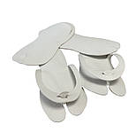 Одноразові капці-в'єтнамки для салонів, саун, лазень, готелів, білі, т. 3 мм EVA, щільність 80-100 кг/м3, 36-38, фото 3