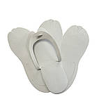 Одноразові капці-в'єтнамки для салонів, саун, лазень, готелів, білі, т. 3 мм EVA, щільність 80-100 кг/м3, 36-38, фото 2