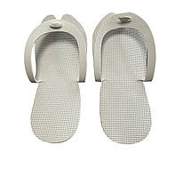 Одноразові капці-в'єтнамки для салонів, саун, лазень, готелів, білі, т. 3 мм EVA, щільність 80-100 кг/м3, 36-38