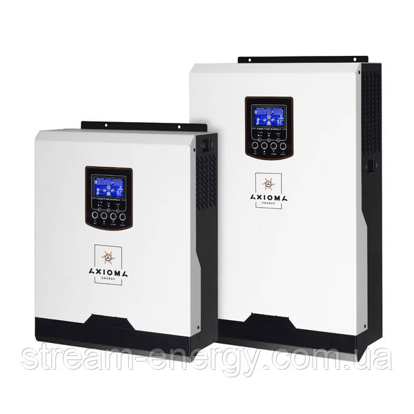Гібридний інвертор 5 кВт 48в Axioma 5000W 48V + контролер ШІМ 50А для квартири, будинку, для холодильника, фото 1