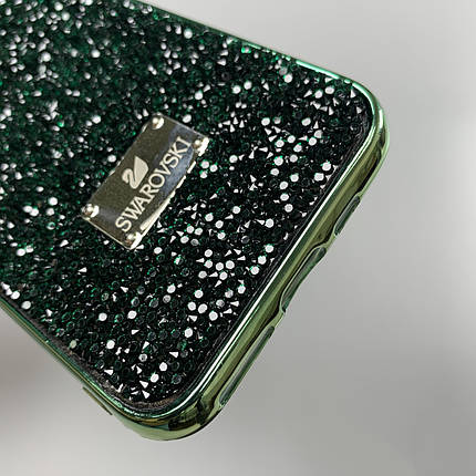 Чохол для Apple iPhone 11 Pro блискучий з камінням чохол на телефон айфон 11 про зелений s2q, фото 3