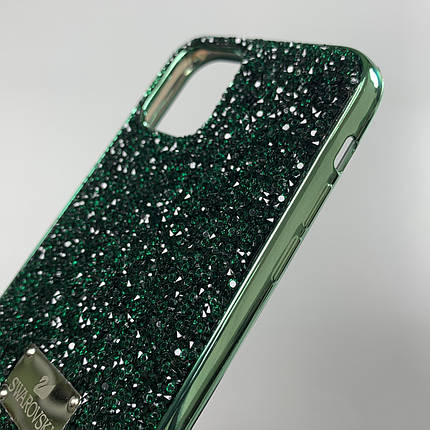 Чохол для Apple iPhone 11 Pro блискучий з камінням чохол на телефон айфон 11 про зелений s2q, фото 2