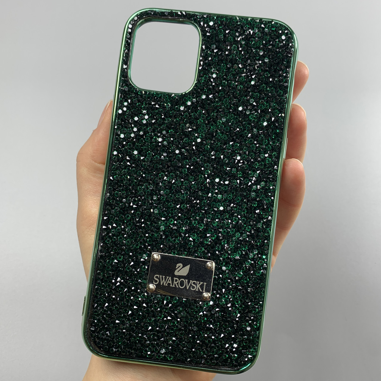 Чохол для Apple iPhone 11 Pro блискучий з камінням чохол на телефон айфон 11 про зелений s2q