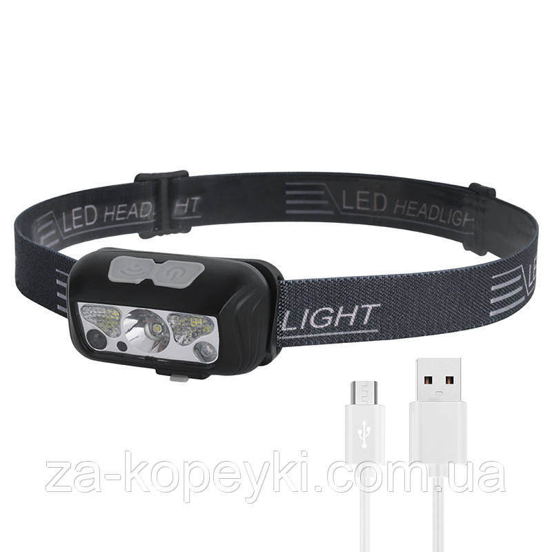 Світодіодний ліхтарик на голову з датчиком руху LED HEADLAMP CY-2088 B-12