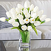 Декоративний тюльпан штучні квіти для декору 21 шт білі, фото 4