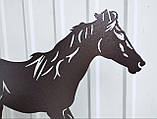 Флюгер Кінь №4 з металу 2 мм, флюгер на дах, фото 4