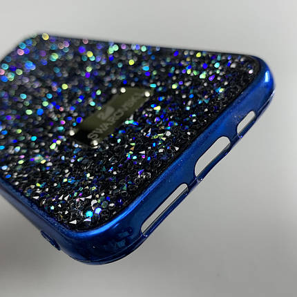 Чохол для Apple iPhone 11 Pro блискучий з камінням чохол на телефон айфон 11 про синій s2q, фото 3
