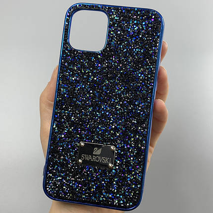 Чохол для Apple iPhone 11 Pro блискучий з камінням чохол на телефон айфон 11 про синій s2q, фото 1