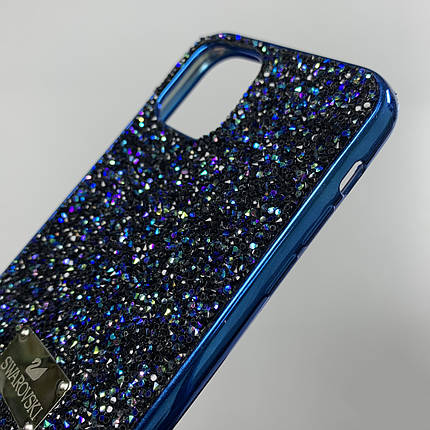 Чохол для Apple iPhone 11 Pro блискучий з камінням чохол на телефон айфон 11 про синій s2q, фото 2