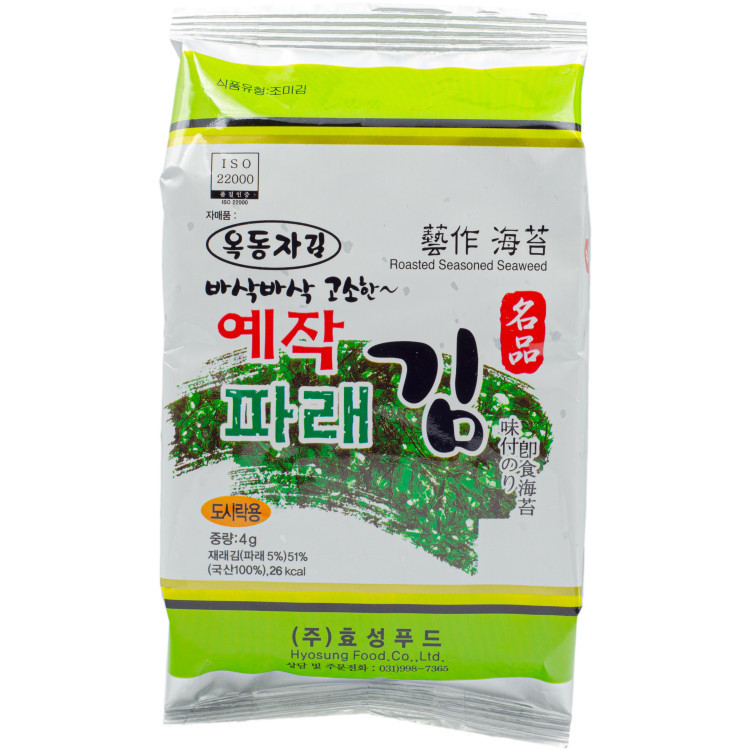 Чіпси норі Hyosung Food Co Ye-Jak Green laver 4г