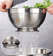 Друшляк сито з неіржавкої сталі 20x12 см. EB-18094 з вушками