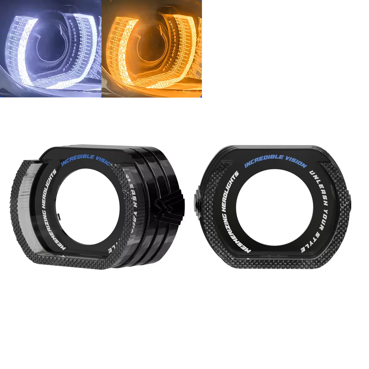 Маски для лінз з LED підсвіткою 5D angel eyes ДХО/поворот BSmart Shroud 3.0 дюйма, фото 1