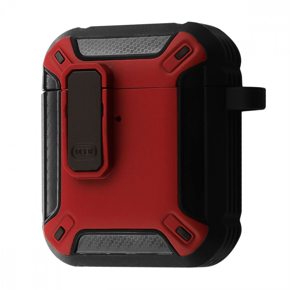 Чехол Defender Case for AirPods 1/2 red/black, фото 1