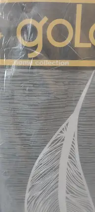 Набивна бязь Gold Lux 220 см малюнок велике пір'я на сірому, бавовняна тканина для постільної білизни в рулоні 50 м Пакистан, фото 3