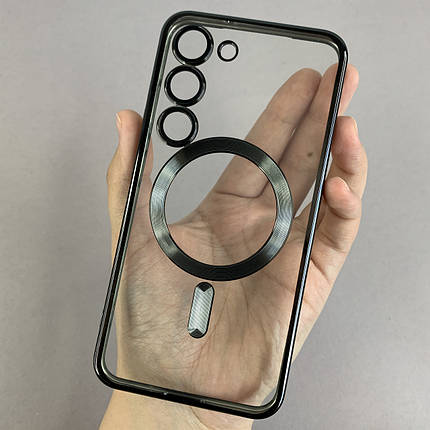 Чохол для Samsung Galaxy S23 чохол з магсейф із захистом камери на телефон самсунг с23 чорний h3b, фото 1