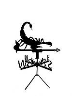 Флюгер Скорпіон з металу 2 мм, флюгер на дах