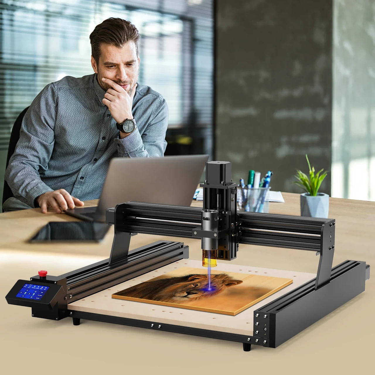 Фрезерный станок с ЧПУ TTC 450 TwoTrees CNC+ Круглая лазерная головка 5 ...