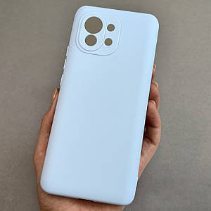 Чохол для Xiaomi Mi 11 силіконовий із захистом для камери чохол на телефон сяомі мі 11 бузковий hlg