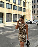 Стильна леопардова міні сукня 582 та, фото 3